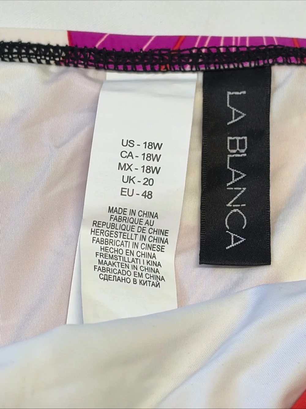 La Blanca Women’s 18W Tummy Control Multicolor Tropical Swimsuit Bottoms $68